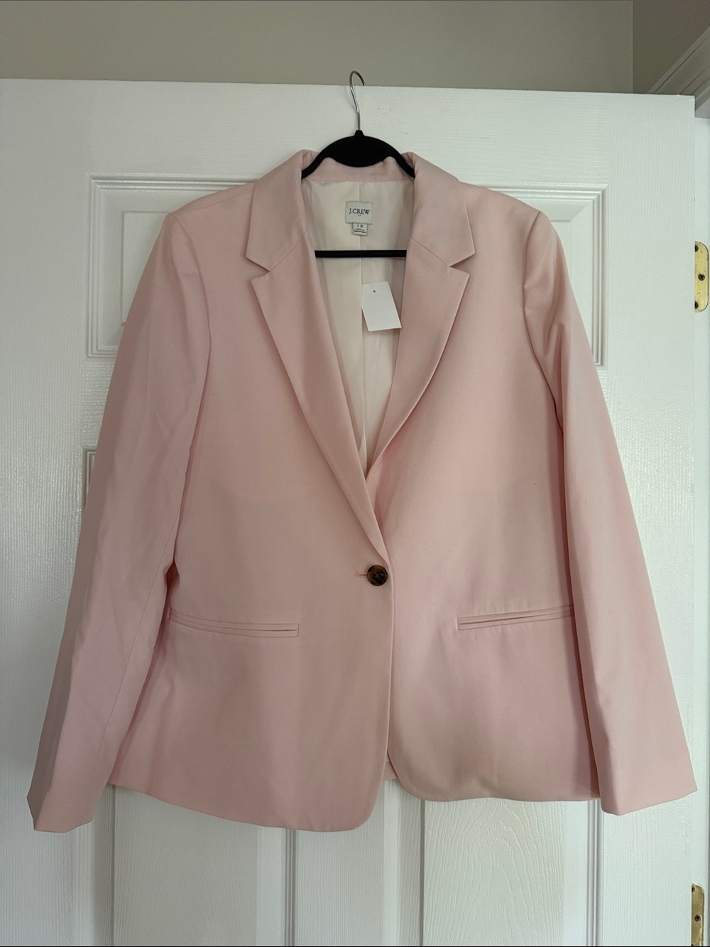 J. Crew Light Pink Single-Button Blazer